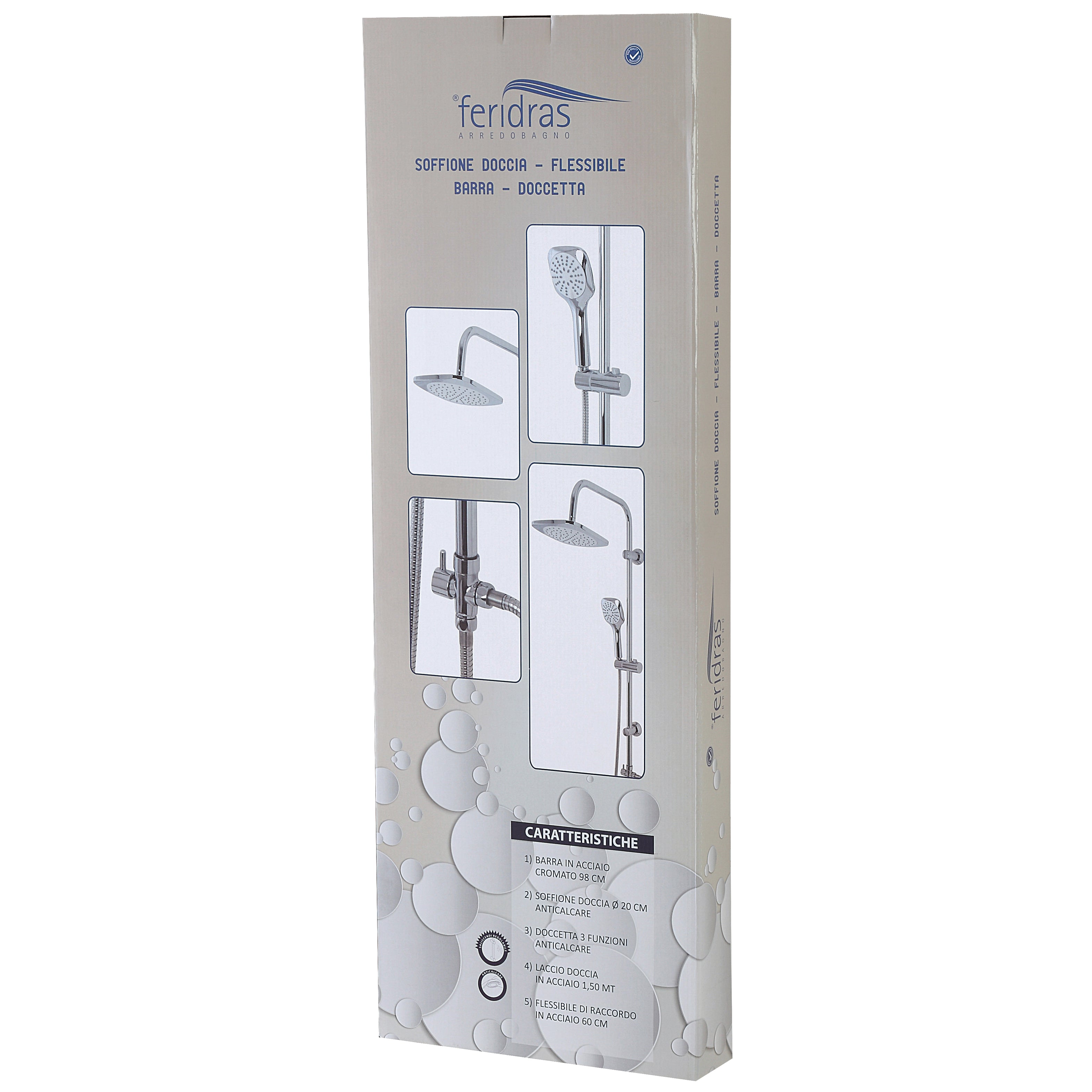 COLONNA DOCCIA PLATINUM H105CM TONDA CROMO