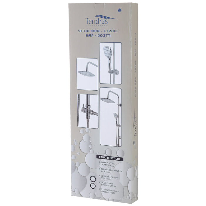 COLONNA DOCCIA PLATINUM H105CM TONDA CROMO