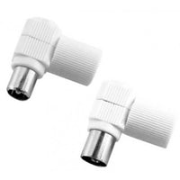 SET SPINA TV + PRESA TV COASSIALI 90° IEC 75OHM