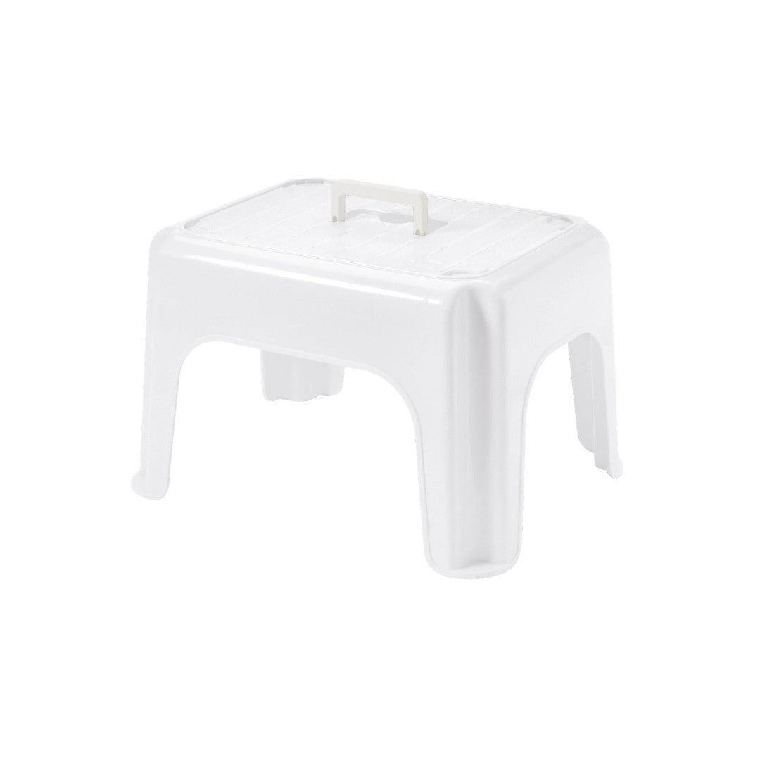 SGABELLO DUMBO 38X30XH24CM BIANCO CON MANIGLIA