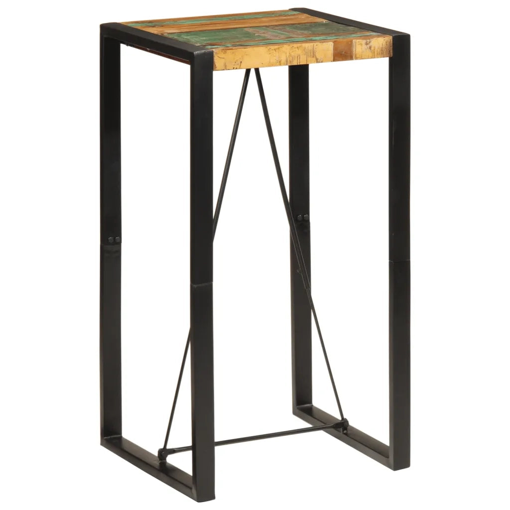 Tavolo da Bar 60x55x110 cm in Legno Massello di Recupero