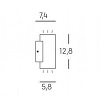 SINO APPLIQUE GRIGIO 3W+3W LED 4000K