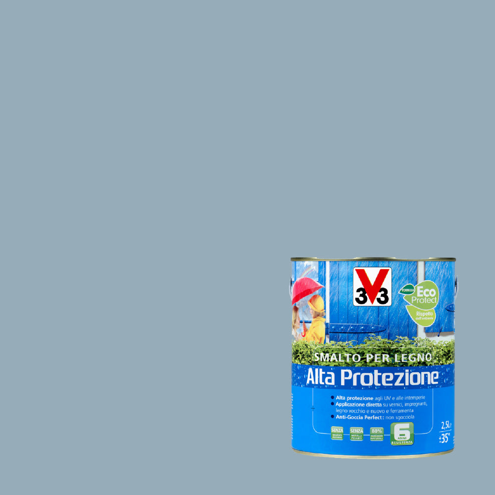 SMALTO LEGNO 500ML AZZURRO PAST. ALTA PROTEZIONE