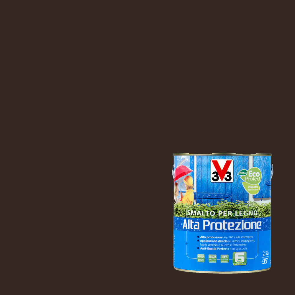 SMALTO LEGNO 500ML BRUNO ALTA PROTEZIONE