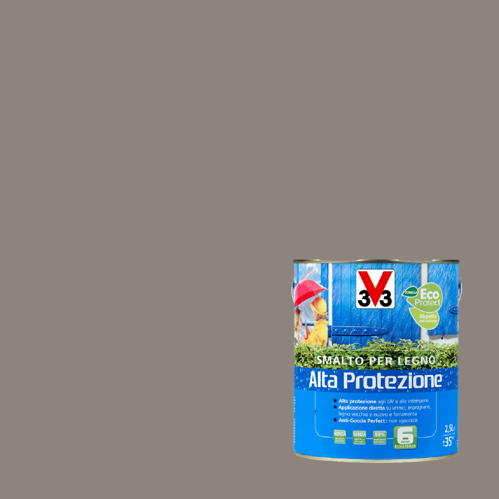 SMALTO LEGNO 500ML GRIGIO ANTICO ALTA PROTEZIONE