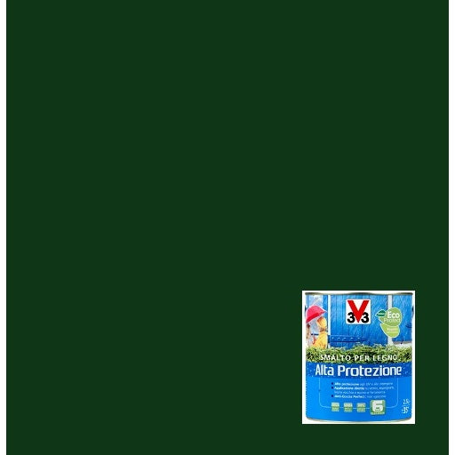 SMALTO LEGNO 500ML VERDE SMERALDO ALTA PROTEZIONE