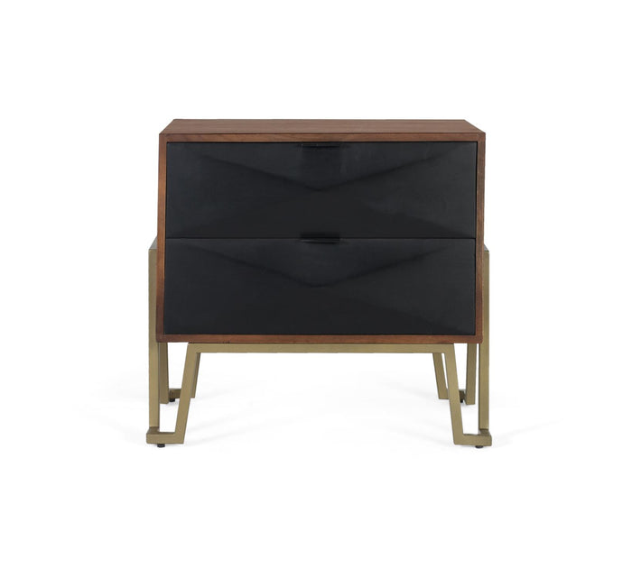 Comodino in legno di mango con cassetti