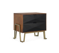 Comodino in legno di mango con cassetti