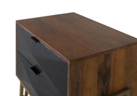 Comodino in legno di mango con cassetti