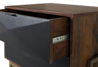 Comodino in legno di mango con cassetti