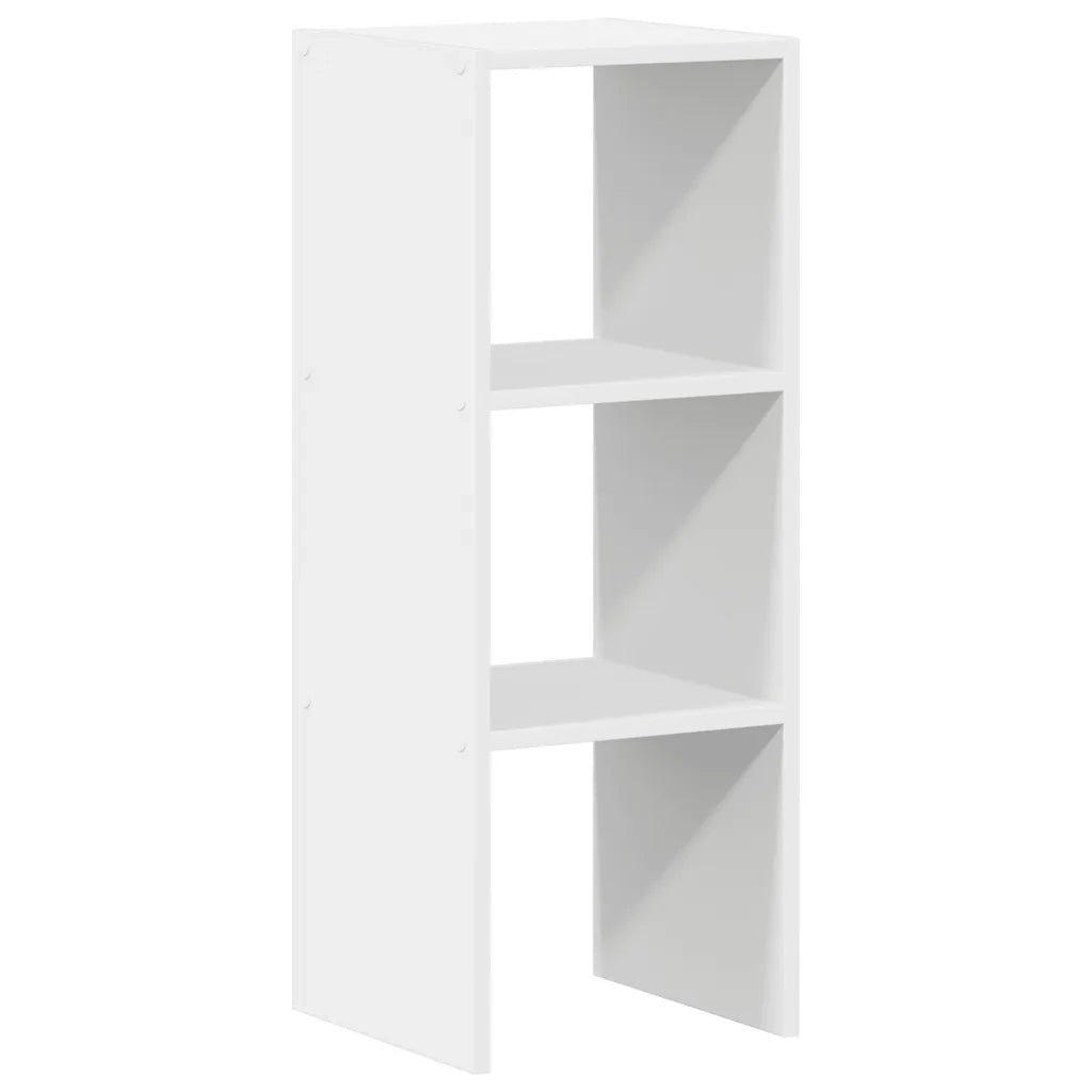 Libreria Impilabili-Scaffale per Libri-Mobile di Stoccaggio Bianca 30x30x80 cm in Legno Multistrato
