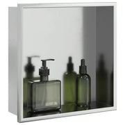 Nicchia per Doccia Argento Spazzolato 32x32x9cm in Acciaio Inox 4005124