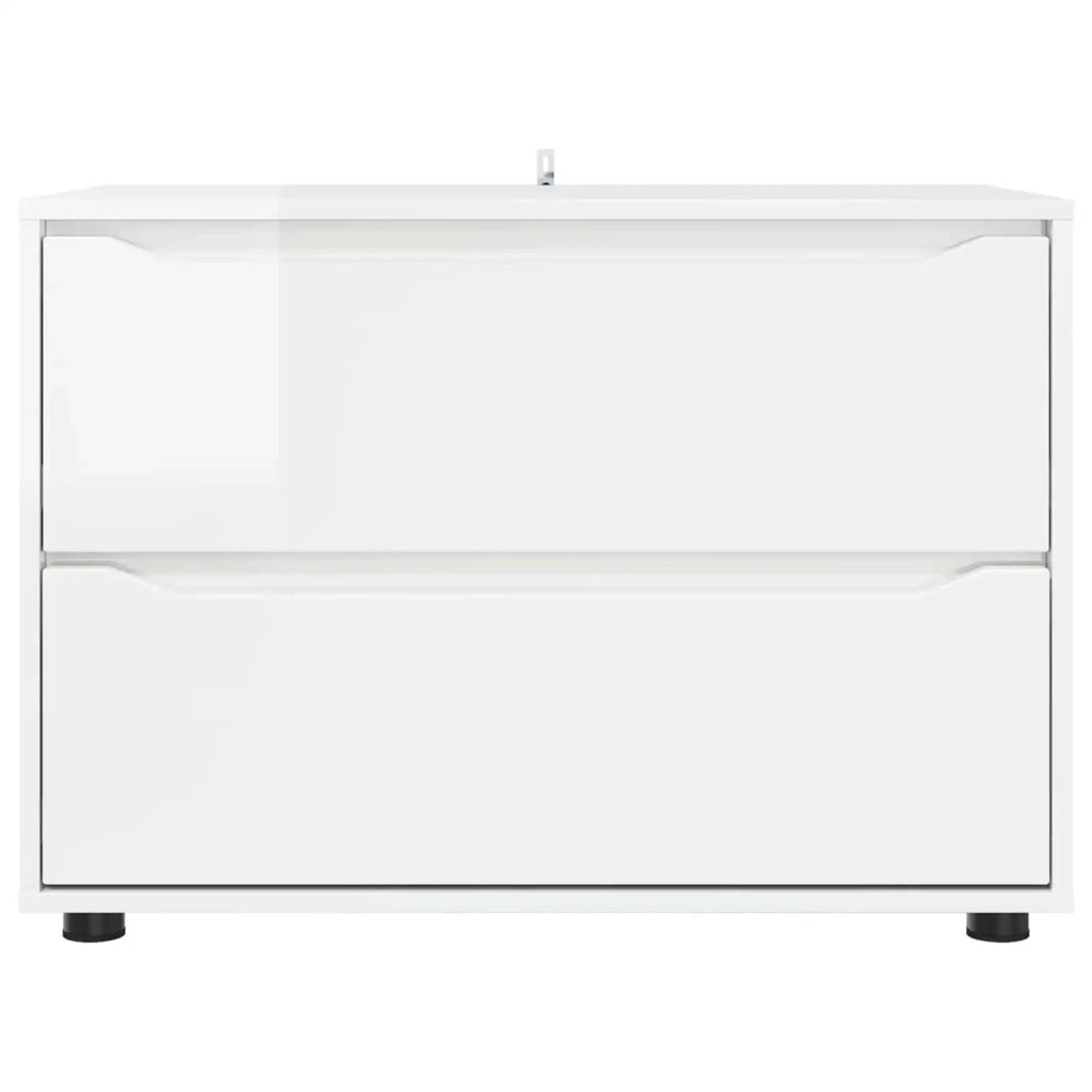 Armadio Bianco Lucido 80 x 48 x 57 cm Legno multistrato 888821