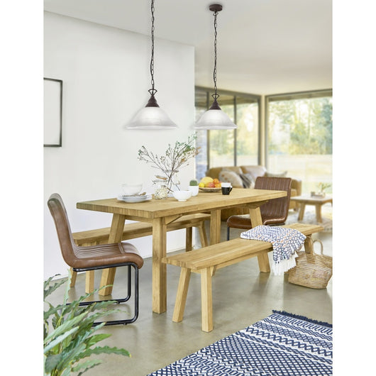 LAMPADARIO COUNTRY E27 D.33XH130CM RUGGINE