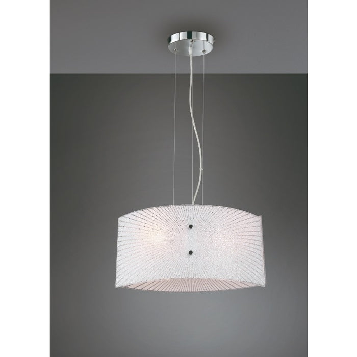 LAMPADARIO ELISA IN VETRO CON 2 PORTALAMPADE  E27 CM.40X20X150