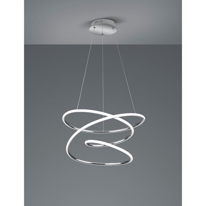 LAMPADARIO LED BOLOGNA 36W D.50CM 4000K CROMO.