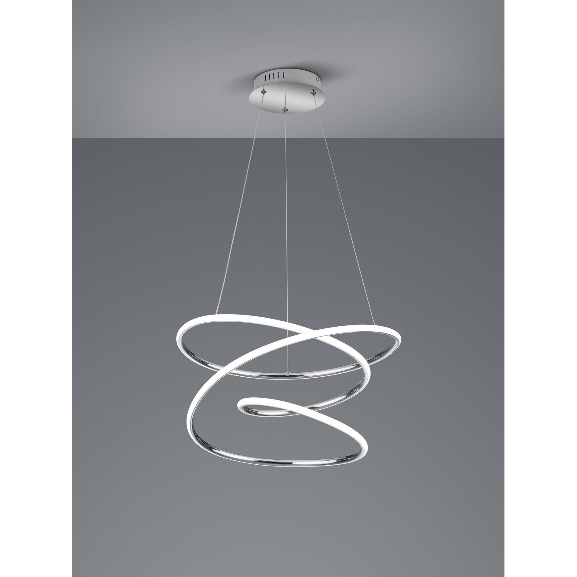 LAMPADARIO LED BOLOGNA 36W D.50CM 4000K CROMO.