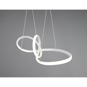 LAMPADARIO LED SANSA 28W 80X26XH150CM BIANCA