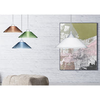 LAMPADARIO DIEGO E27 D.30CM BIANCA A RIGHE