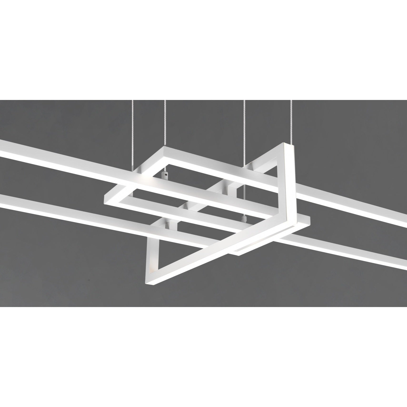 LAMPADARIO LED SALINAS 34W 110X40XH150CM BIANCA