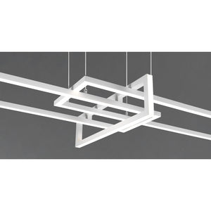LAMPADARIO LED SALINAS 34W 110X40XH150CM BIANCA