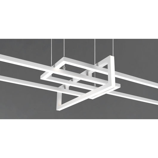 LAMPADARIO LED SALINAS 34W 110X40XH150CM BIANCA