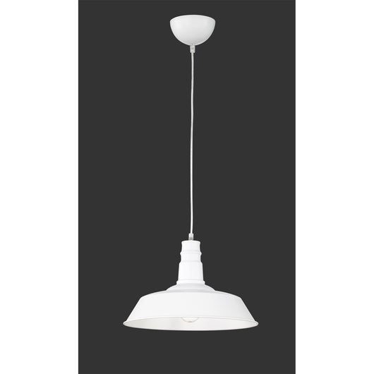 LAMPADARIO WILL E27 D.36CM BIANCO OPACO.
