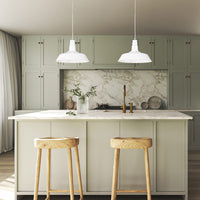 LAMPADARIO WILL E27 D.36CM BIANCO OPACO.