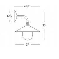 SPECTRE APPLIQUE BIANCA IN BASSO E27