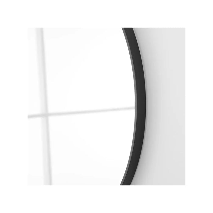 SPECCHIO METAL D.80CM NERO CON CORNICE