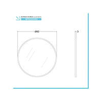 SPECCHIO METAL D.60CM NERO CON CORNICE