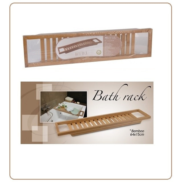 SUPPORTO IN BAMBU' 65X15CM PER VASCA DA BAGNO