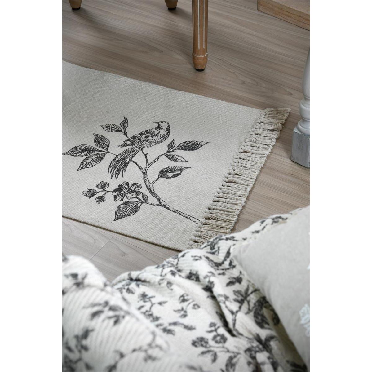 TAPPETO CLARINE 60X90CM ECRU' IN POLICOTONE.