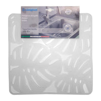 TAPPETO LAVELLO 32X32CM FOGLIE TRASPARENTE