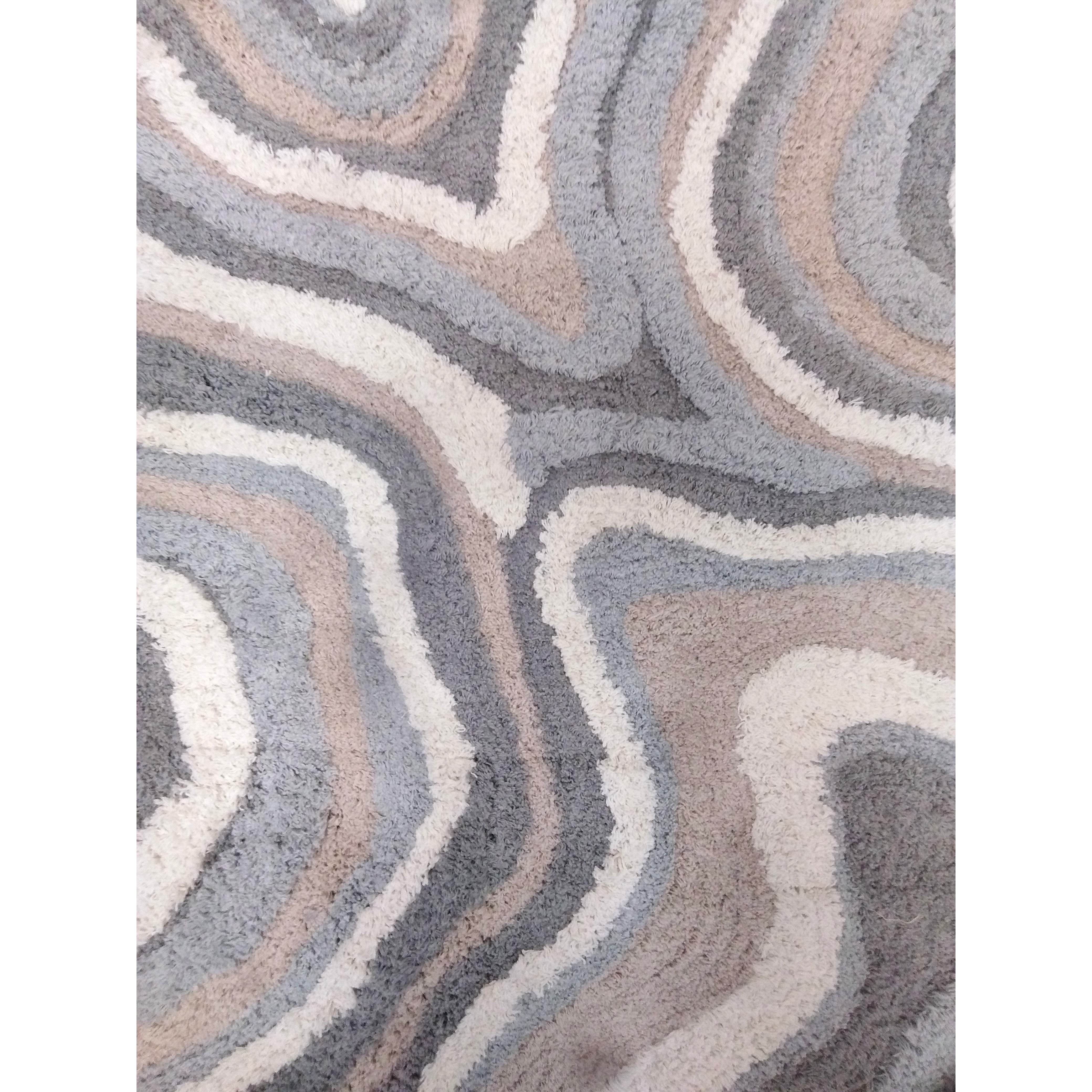 TAPPETO DUNE 55X110CM GRIGIO IN COTONE CON ANTISCI