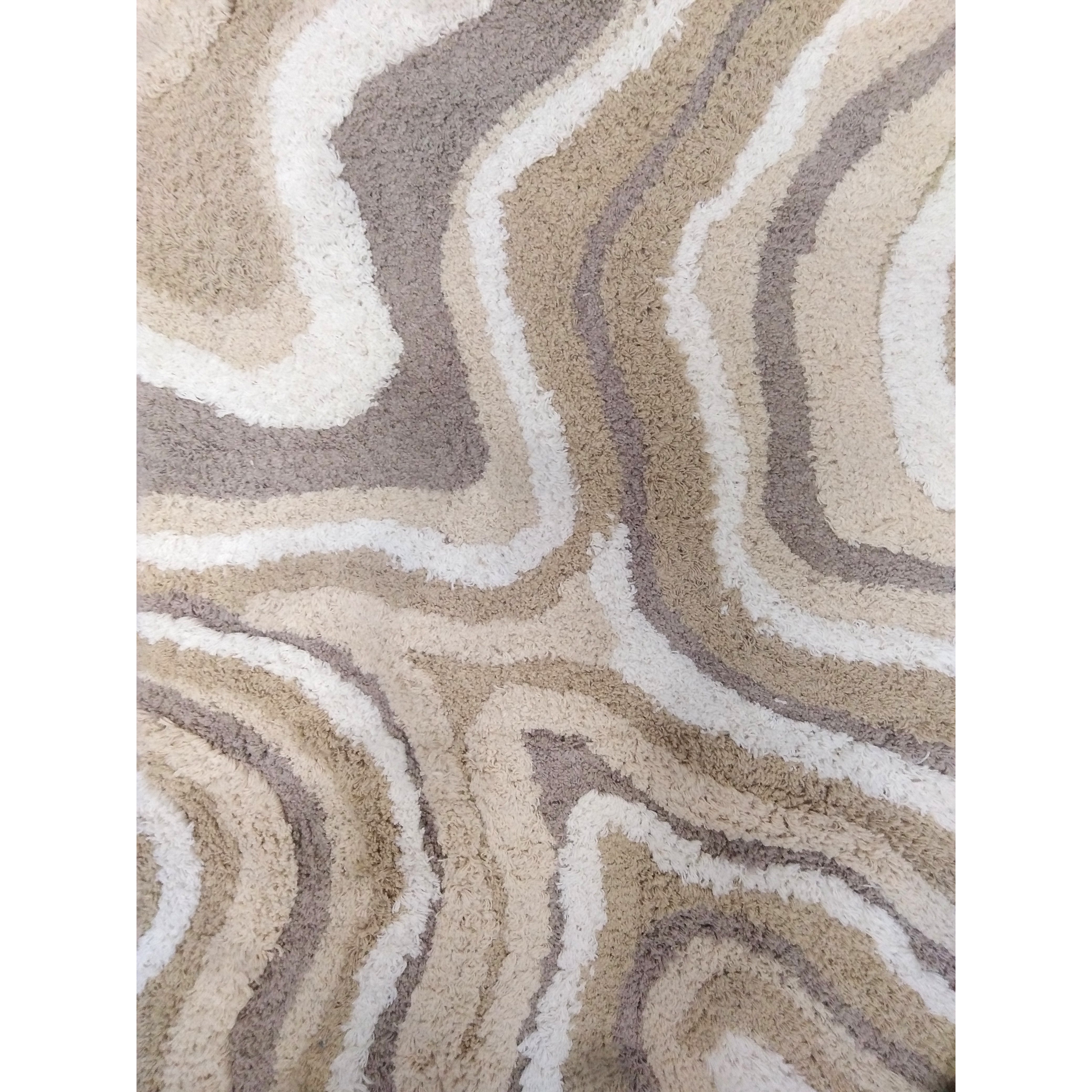 TAPPETO DUNE 55X110CM BEIGE IN COTONE CON ANTISCIV
