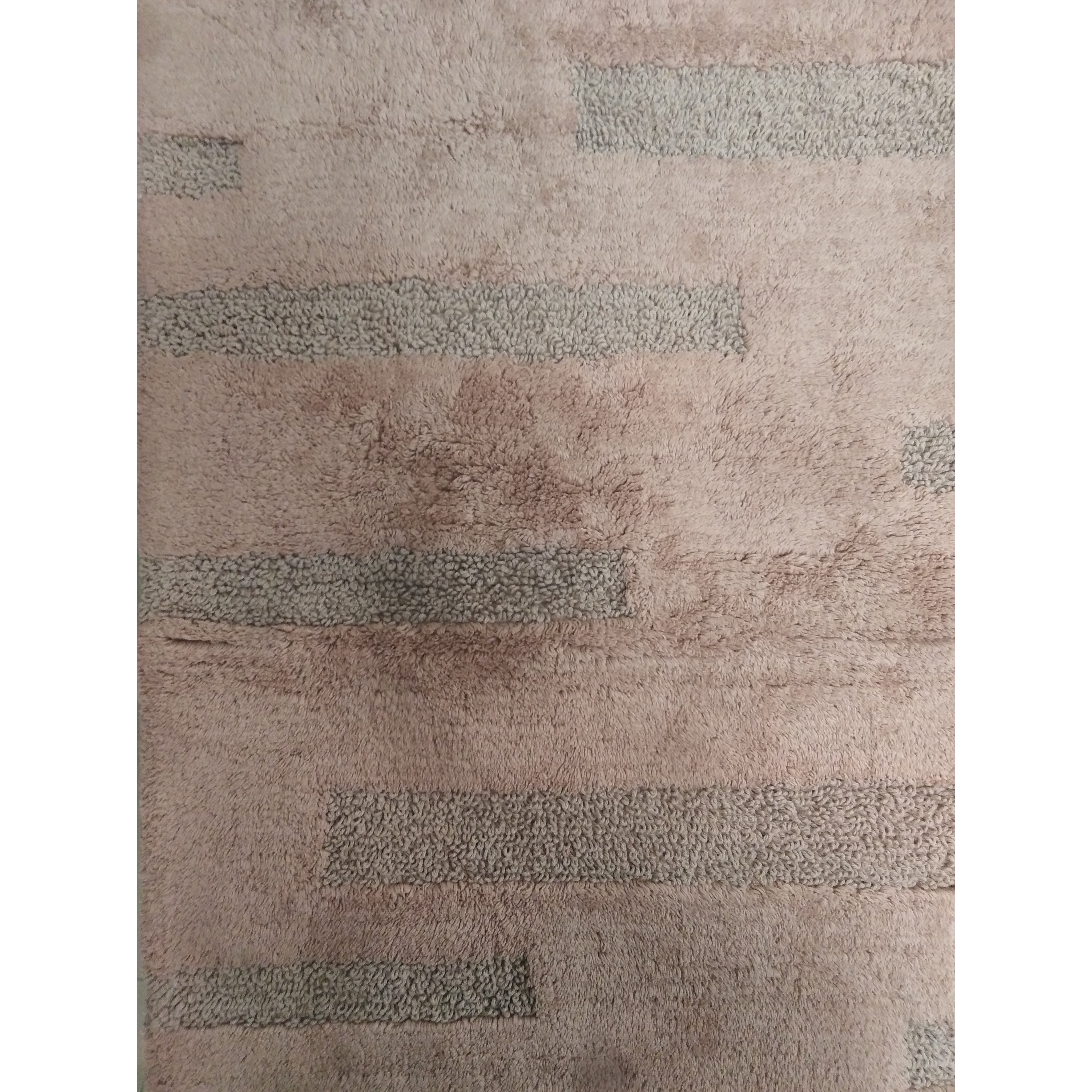 TAPPETO LINEE 55X110CM VISONE IN COTONE CON ANTISC