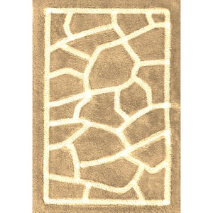 TAPPETO MOSAICO 50X80CM AVORIO IN COTONE CON ANTIS