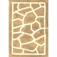 TAPPETO MOSAICO 55X110CM AVORIO IN COTONE CON ANTI