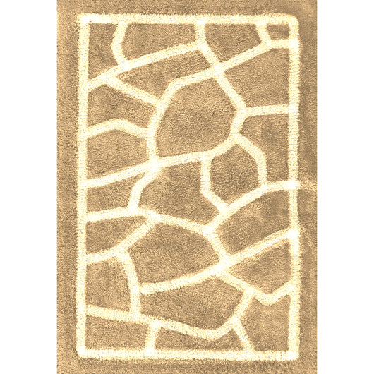 TAPPETO MOSAICO 55X110CM AVORIO IN COTONE CON ANTI