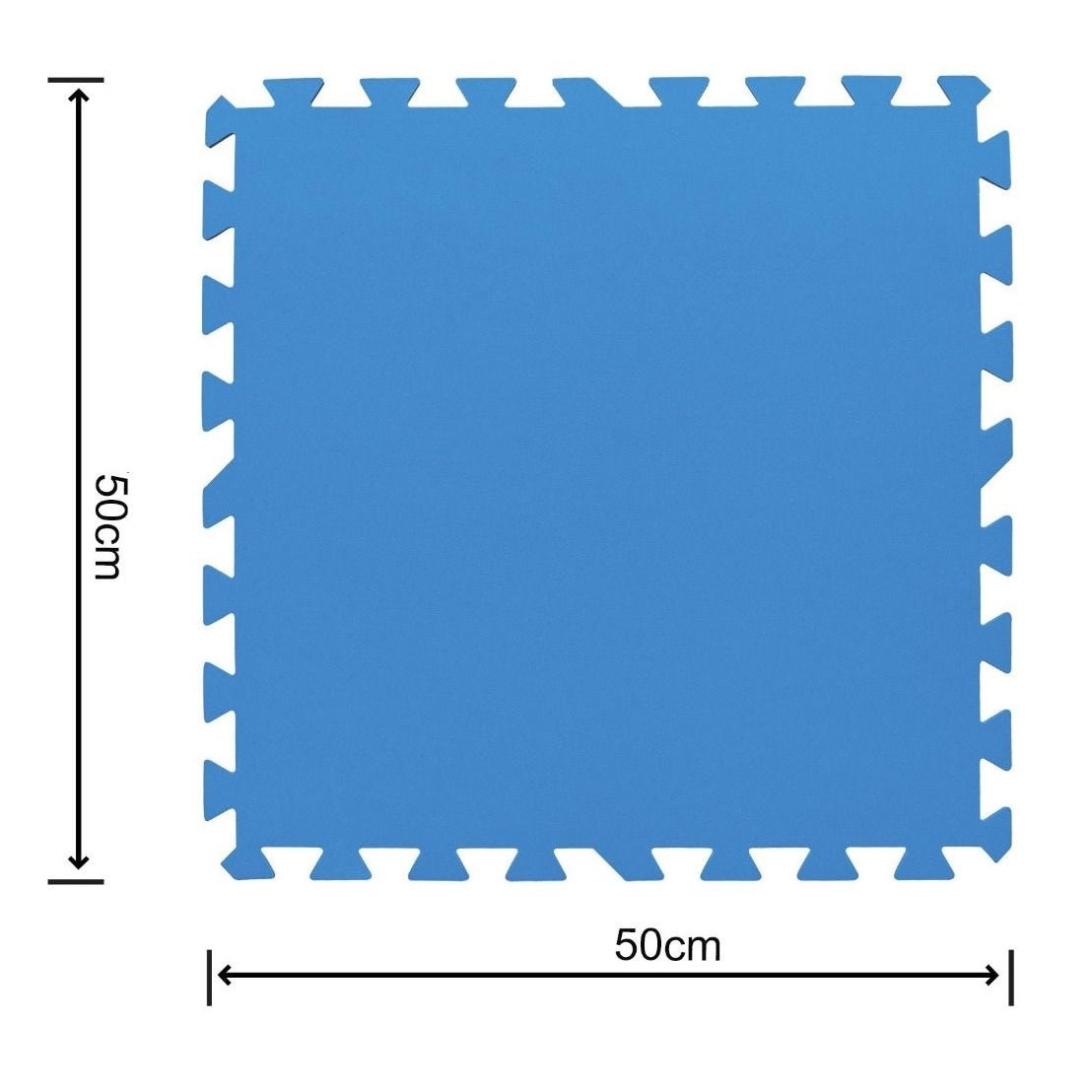 TAPPETO SOTTOPISCINA BLU 50X50CM 9PZ 2MQ CIRCA