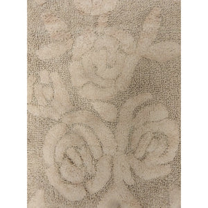 TAPPETO ROSE 50X80CM 496 SABBIA IN COTONE CON ANTI