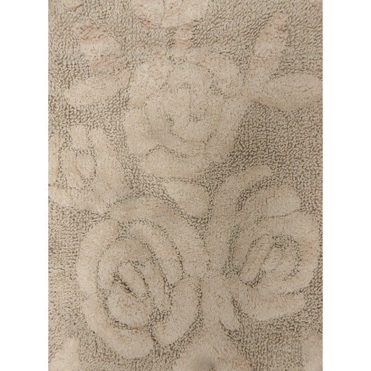 TAPPETO ROSE 50X80CM 496 SABBIA IN COTONE CON ANTI