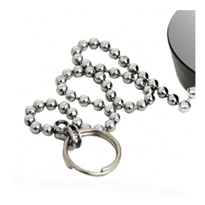 TAPPO CON CATENA E PLACCA INOX