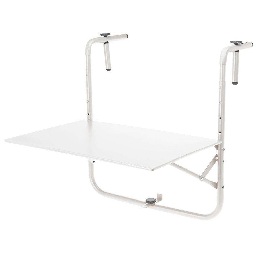 TAVOLO DA BALCONE BIANCO 60X43CM IN ACCIAIO