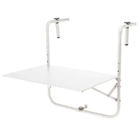 TAVOLO DA BALCONE BIANCO 60X43CM IN ACCIAIO
