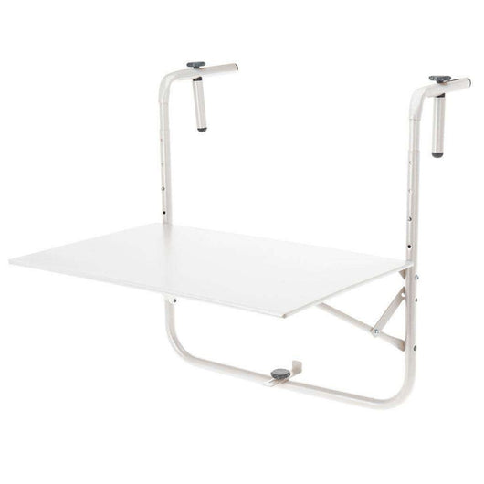 TAVOLO DA BALCONE BIANCO 60X43CM IN ACCIAIO
