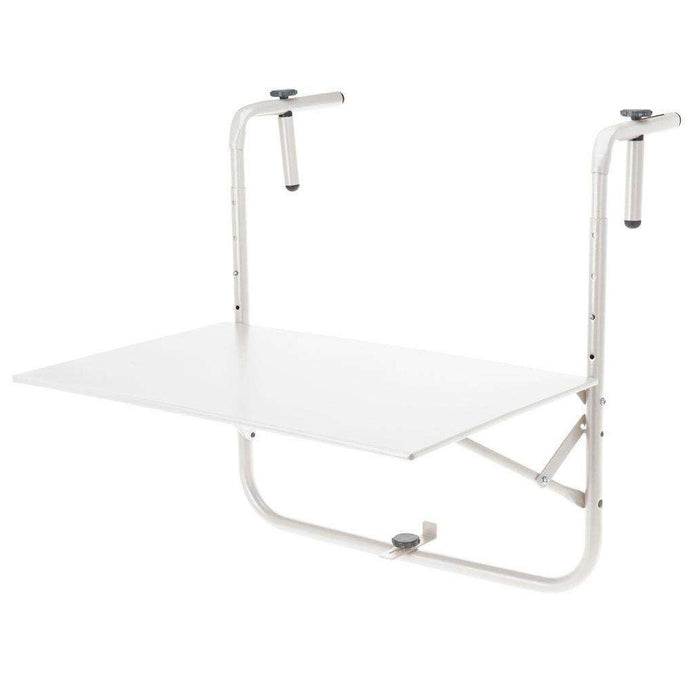 TAVOLO DA BALCONE BIANCO 60X43CM IN ACCIAIO