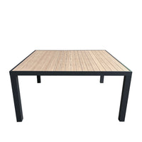 TAVOLO CAPRI 150X150XH74CM GRIGIO SCURO CON DOGHE