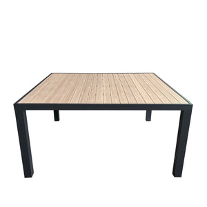 TAVOLO CAPRI 150X150XH74CM GRIGIO SCURO CON DOGHE